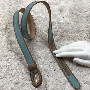 Doncaster aqua/tan belt Italy 09BT29